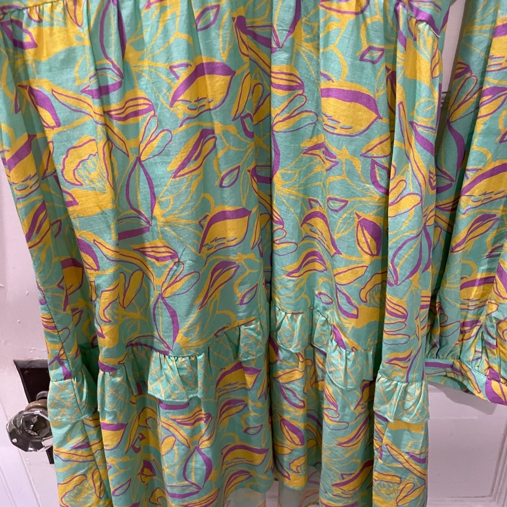 Britton Court XL  Green and Yellow Casual dress - Picture 4 of 5